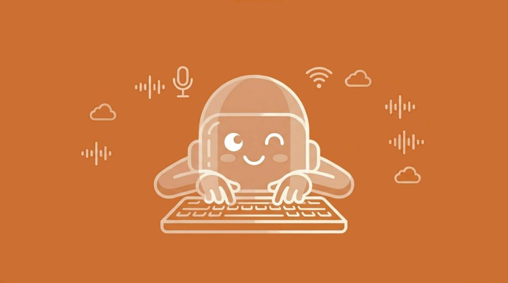 AI agent working at the keyboard