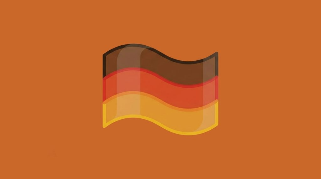 A waving German flag